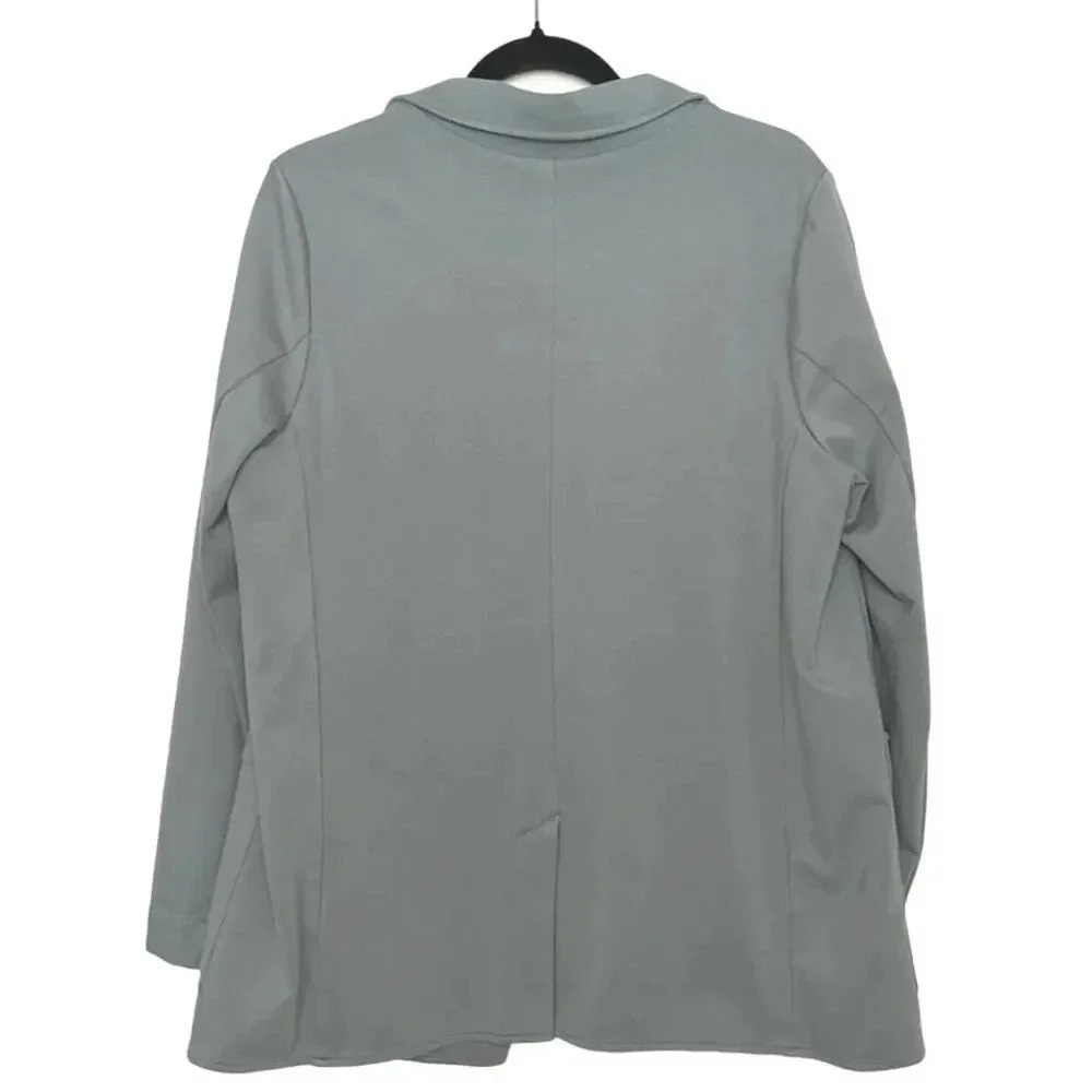 Athleta Women’s Eastbound Blazer Gray Green Size 14 - Picture 4 of 8